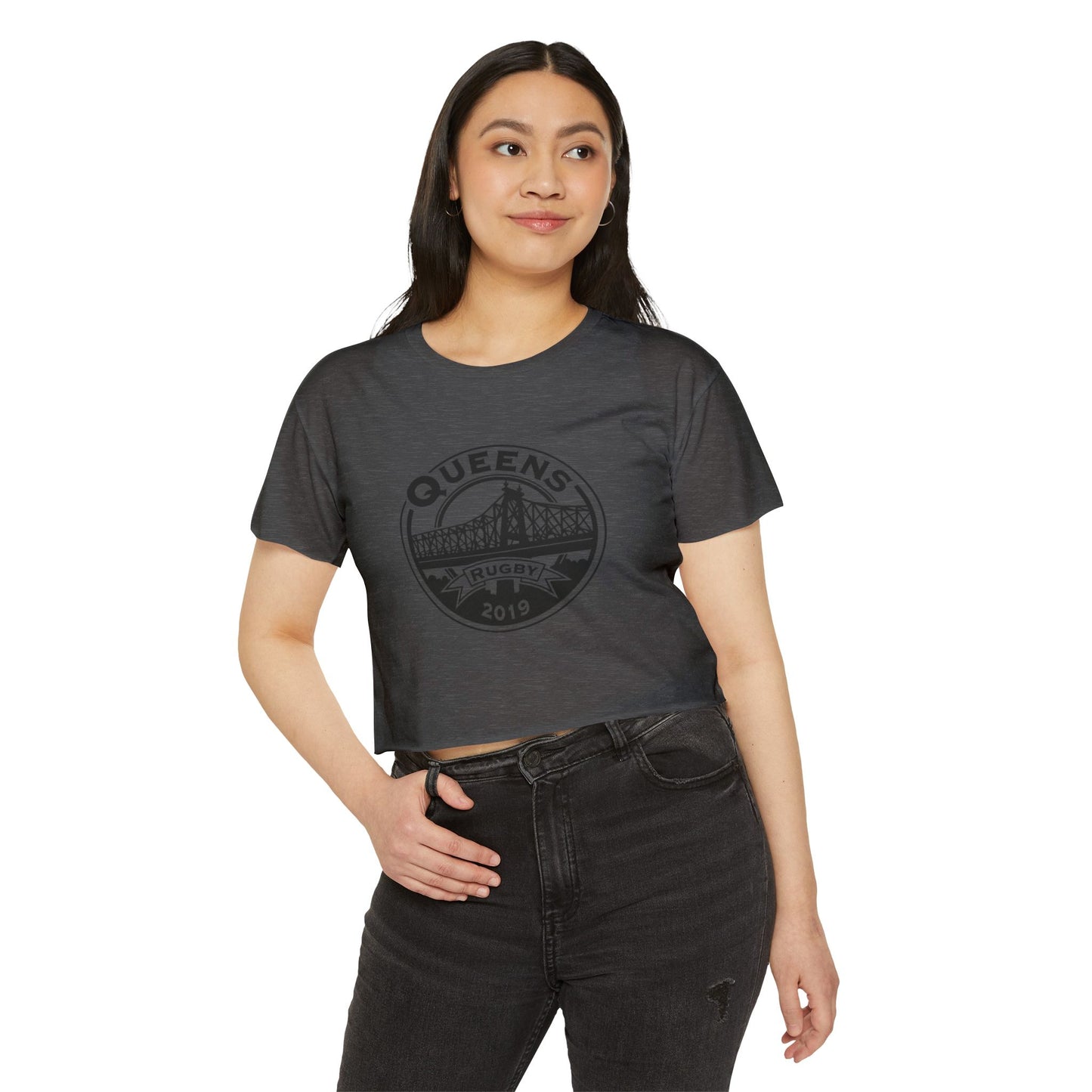 Queens Rugby 2019 Crop Top — Women's Festival Shirt