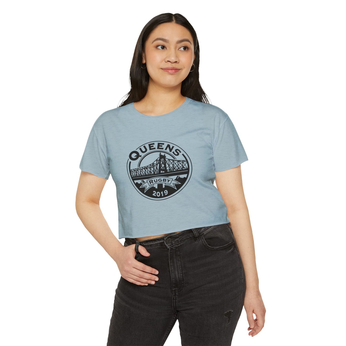 Queens Rugby 2019 Crop Top — Women's Festival Shirt