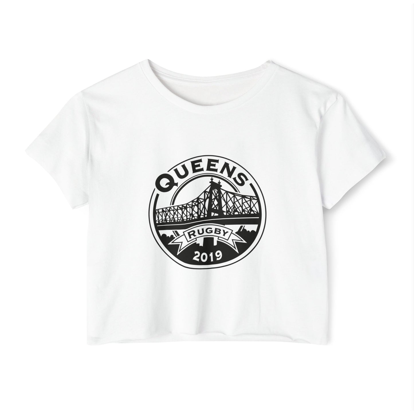 Queens Rugby 2019 Crop Top — Women's Festival Shirt