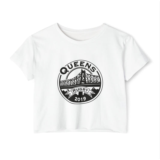 Queens Rugby 2019 Crop Top — Women's Festival Shirt